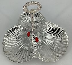 Open Box: LoveShackFancy Silver Triple Condiment Server - Antique Silver