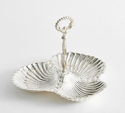 Open Box: LoveShackFancy Silver Triple Condiment Server - Antique Silver
