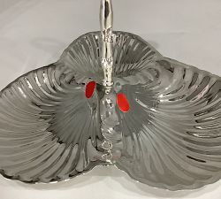 Open Box: LoveShackFancy Silver Triple Condiment Server - Antique Silver