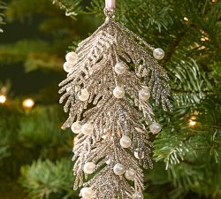 LoveShackFancy Gold Pearl Sprig Ornament