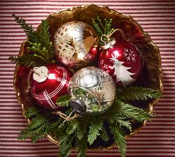 Metallic Cut Glass Ornament