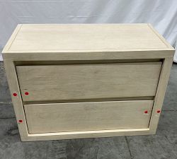 Open Box: Cayman Wide Nightstand without Glass Top (33") - Biscotti