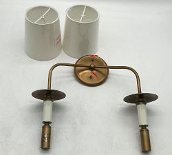 Open Box: Hayden Metal Double Sconce (16") - Vintage Brass