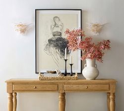 Palmette Glass Leaf Two Tier Sconce (8")