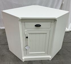 Open Box: Aubrey Modular Media Corner Cabinet Base (49.5"W x 36"H) - Dutch White