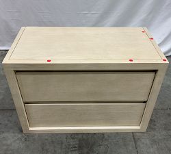 Open Box: Cayman Wide Nightstand without Glass Top (33") - Biscotti