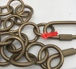 Open Box: Flynn Recycled Glass Pendant, Large (17") - Tumbled Brass