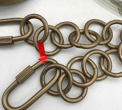 Open Box: Flynn Recycled Glass Pendant, Large (17") - Tumbled Brass