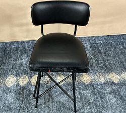 Open Box: Maison Leather Swivel Counter Stool (25") - Vintage Midnight, Bronze
