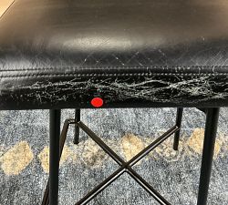 Open Box: Maison Leather Swivel Counter Stool (25") - Vintage Midnight, Bronze