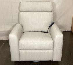 Open Box: Parker Power Swivel Glider Recliner with Massage &amp; Heat - Performance Chateau Basketweave Oatmeal