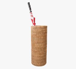 Tava Handwoven Rattan Round Umbrella Basket
