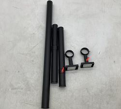 Open Box: Standard Oversized Hardware Curtain Rod (28"-48", 1.50" Diam) - Matte Black
