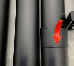 Open Box: Standard Oversized Hardware Curtain Rod (28"-48", 1.50" Diam) - Matte Black
