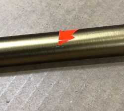 Open Box: Somorset Hidden Connection Room Darkening Curtain Rod (48"-88", 0.75"Diam) - Burnished Brass