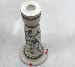 Open Box: Green Floral Candle Holder, Large (10"H)