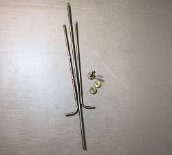 Open Box: Somorset Hidden Connection Room Darkening Curtain Rod (48"-88", 0.75"Diam) - Burnished Brass