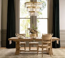 Windham Glass Tiered Round Chandelier (35")