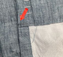 Open Box: Belgian Flax Linen Light Filtering Curtain (54"W x 84"L) - Blue Chambray