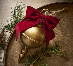 Ornate Brass Bell With Bow