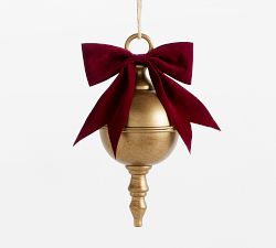 Ornate Brass Bell With Bow