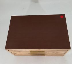 Open Box: Stella Jewelry Box, Large (15"W x 7.5"H) - Light Burlwood