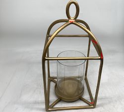 Open Box: Fallon Forged-Iron Outdoor Lantern, Medium (23") - Brass