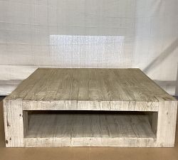 Open Box: Rockport Square Reclaimed Wood Coffee Table (55") - Pale Sand
