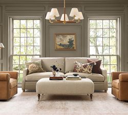 Redford Caramel Leather Chandelier (48")