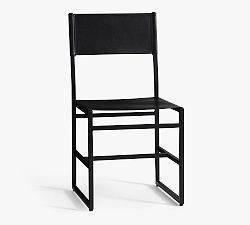 Open Box: Hardy Leather Dining Chair - Bronze/Black Leather