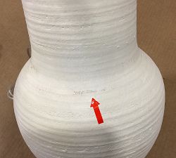 Open Box: Cade Ceramic Table Lamp, Base Only (26") - Rustic White