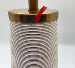 Open Box: Harbor Rattan Table Lamp (22") - Whitewash: Base Only