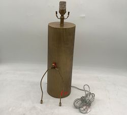 Open Box: Larsen Metal Cylinder Table Lamp, Base Only (27") - Brass