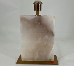 Open Box: Windham Stone Block Table Lamp, Base Only (21") - White Alabaster