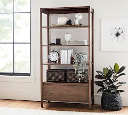 Bloomquist Open Bookcase with Drawer (37")