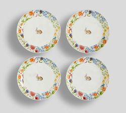 Spring Garden Stoneware Appetizer Plates - Set of 4