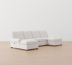 Turner Roll Arm Power Reclining Double Chaise Sectional (138"&ndash;163")