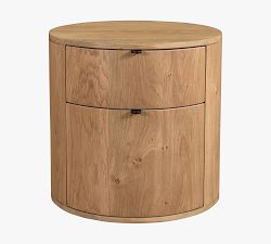 Klint 2-Drawer Round Nightstand (19")