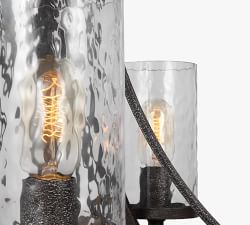 Steffens Iron &amp; Textured Glass Chandelier (24"-48")