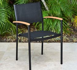 Santa Ana Metal Stackable Outdoor Dining Chair - Set of 4