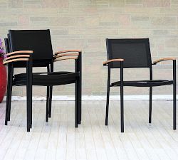 Santa Ana Metal Stackable Outdoor Dining Chair - Set of 4