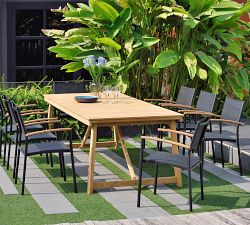 Santa Ana Metal Stackable Outdoor Dining Chair - Set of 4