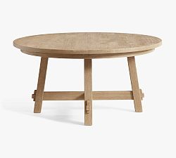 Open Box: Toscana Round Extending Pedestal Table (60"-78"W) - Seadrift