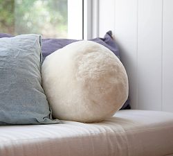Caye Shortwool Sheepskin Ball Pillow