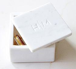 Square Marble Trinket Box