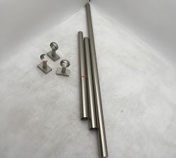Open Box: Standard Curtain Rod &amp; Wall Bracket (48"-88", 1.50"Diam) - Pewter