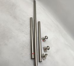 Open Box: Standard Curtain Rod &amp; Wall Bracket (48"-88", 1.50"Diam) - Pewter