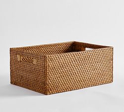 Open Box: Tava Handwoven Closet Utility Basket (10"W x 14"L x 6"H) - Honey