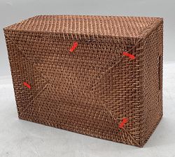 Open Box: Tava Handwoven Closet Utility Basket (10"W x 14"L x 6"H) - Honey
