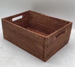 Open Box: Tava Handwoven Closet Utility Basket (10"W x 14"L x 6"H) - Honey